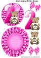 Happy 2nd Birthday Cute Little Bear, Pink Balloon Rocker