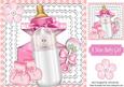 Peek a Boo Baby Girl Looking Through Bottle 8x8