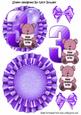 Happy 3rd Birthday Cute Little Bear, Purple Balloon Rocker