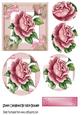 Pretty Pink Painted Victorian Roses Oval Pyramids