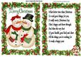 Lovely Mr & Mrs Snowman in Holly and Berry Frame