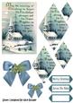 Church in Snow with Verse and Bow Diamond Pyramids