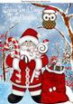 Santa with Lots of Goodies for Christmas in the Snow A4