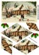 Villagers Off to Church in the Snow Diamond Pyramids