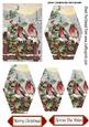 Lovely Vintage Robins in the Snow Hexagon Pyramids