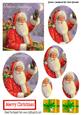 Santa Waving in His Sleigh to Everyone, Oval Pyramids