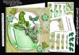 Sleepy Gnome in Green Hat in Cup, 7x7 Mini Kit Side Stackers