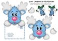 Lovely Reindeer in Blue with Santa Letter Over the Edge