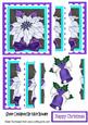 Pretty White and Purple Poinsettia Side Stacker Pyramids
