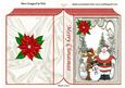 Santa and Friends in the Snow in Ornate Frame Folded Book