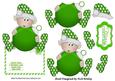 Little Green Elf Holding a Bauble Over the Edge