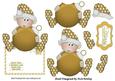 Little Gold Elf Holding a Bauble Over the Edge