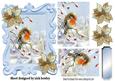 Lovely Robin in the Snow Village Ornate Frame with Berries