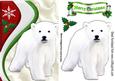 White Polar Bear with Holly