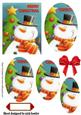 Snowman with Christmas Tree Oval Pyramids