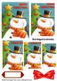 Snowman with Christmas Tree Pyramids