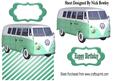 Green Split Screen Campervan Over the Edge Card