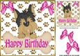 Cute Little Yorkshire Terrier with Her Bone 8x8