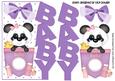 Cute Baby Pocket Panda Over the Edge Card with Bow