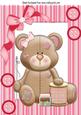 Cute Little Teddy Loves Sewing, with Buttons A4