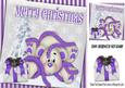 Little Polarbear with Christmas Tree & Purple Pressie 8x8