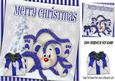 Little Polarbear with Christmas Tree & Blue Pressie 8x8