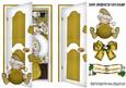 Peekaboo Santa Behind the Door, with Elf in Gold