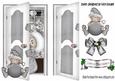 Peekaboo Santa Behind the Door, with Elf in Silver
