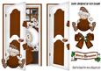 Peekaboo Santa Behind the Door, with Elf in Brown