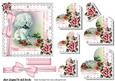 Cute Dog with Roses, Bows and Diamonds Heart Stackers