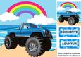 Blue Monster Truck on the Beach Born2ryd 8x8