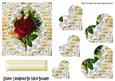 A Beautiful Red Rose on Lace & Script, Side Heart Stackers