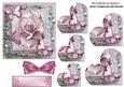Pretty Pink Sparkle Rose Heart Stacker Corners