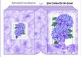 Purple Chrysanthemums on Lace with Bow Folded Book