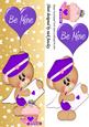Little Valentine Postman Bear with Purple Heart Dl