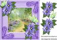 Lavender Walk with Pretty Flowers and Butterflies 8x8