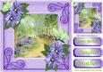 Lavender Walk with Pretty Flowers 8x8 with Topper