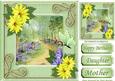 Pretty Lavender Woodland and Yellow Flowers Butterfly