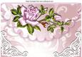Pink Roses on Scalloped Envelope A4