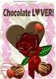 For My Chocolate Lover, with Heart and Roses A4