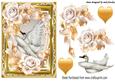 Beautiful Gold and Cream Roses with Swan & Heart