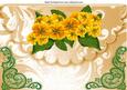 Pretty Yellow Flowers on Scalloped Envelope A4