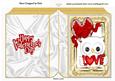 Cute White Love Owl with Red Lace Heart Folded Book