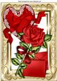 Letter to My Sweetheart, with Red Rose and Heart A4