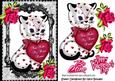 You Make My Heart Purrrrrrrrr! Cute Kitty with Roses