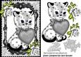 You Make My Heart Purrrrrrrrr! Kitty with Silver Roses