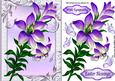 Pretty Purple Lillies and Butterflies