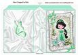 Pretty Princess in Green with Butterflies and Flowers Book