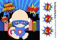 Baby Boy Dressed as Captain America Super Hero 8x8