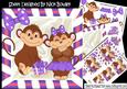 Monkey Love, Kisses and Cuddles, Be Mine, Purple Kit